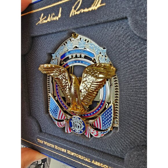 White House Franklin Roosevelt 2017 ornament eagle president Americana gold Maxi - Picture 3 of 10